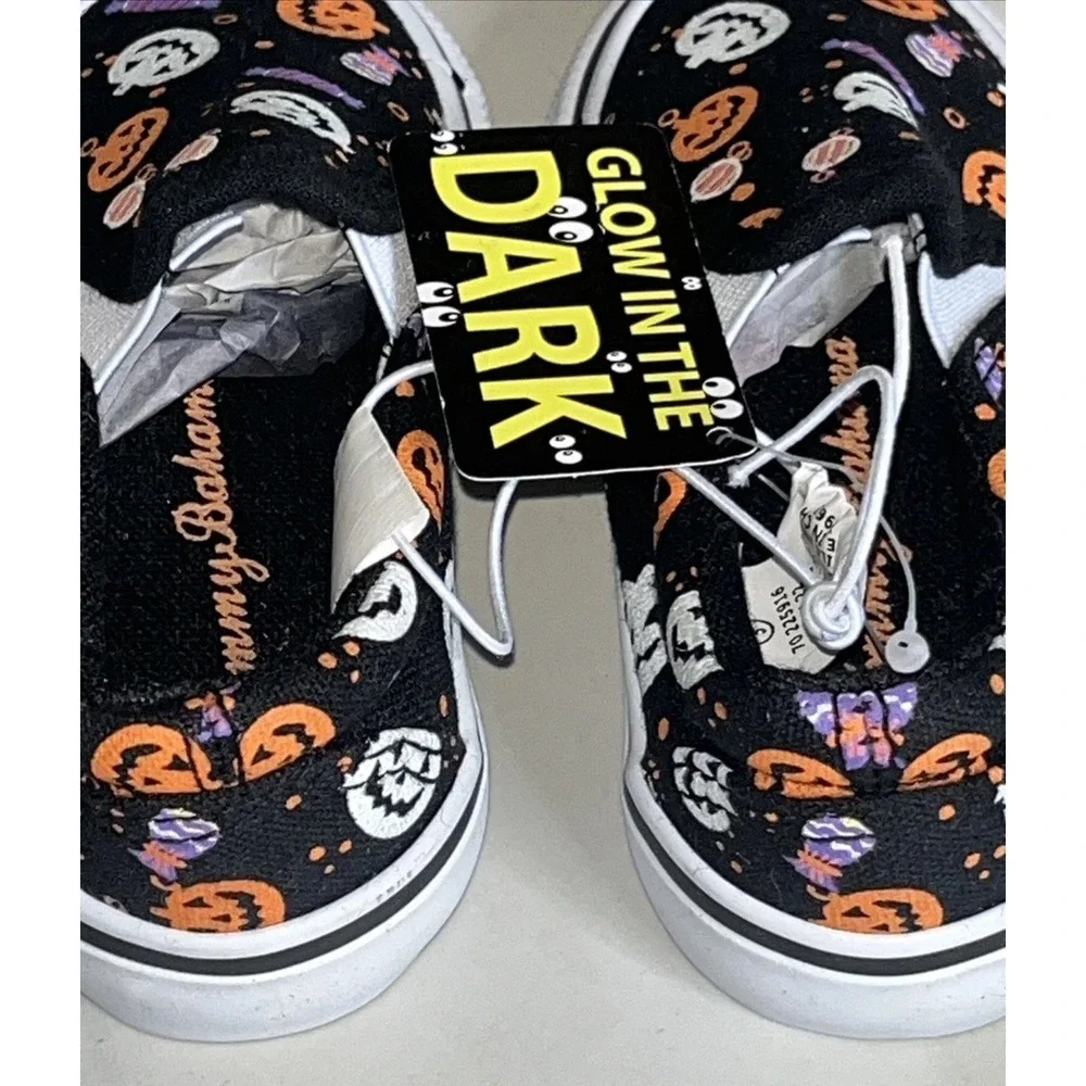 Tommy Bahama Toddler 5 Slip-On Shoes Pumpkins Candy Halloween Glow‎ in the Dark
